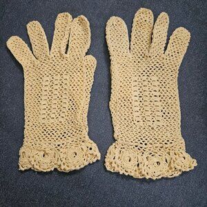 Vintage Lace Gloves - children's gloves, handmade, antique
